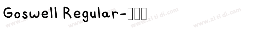 Goswell Regular字体转换